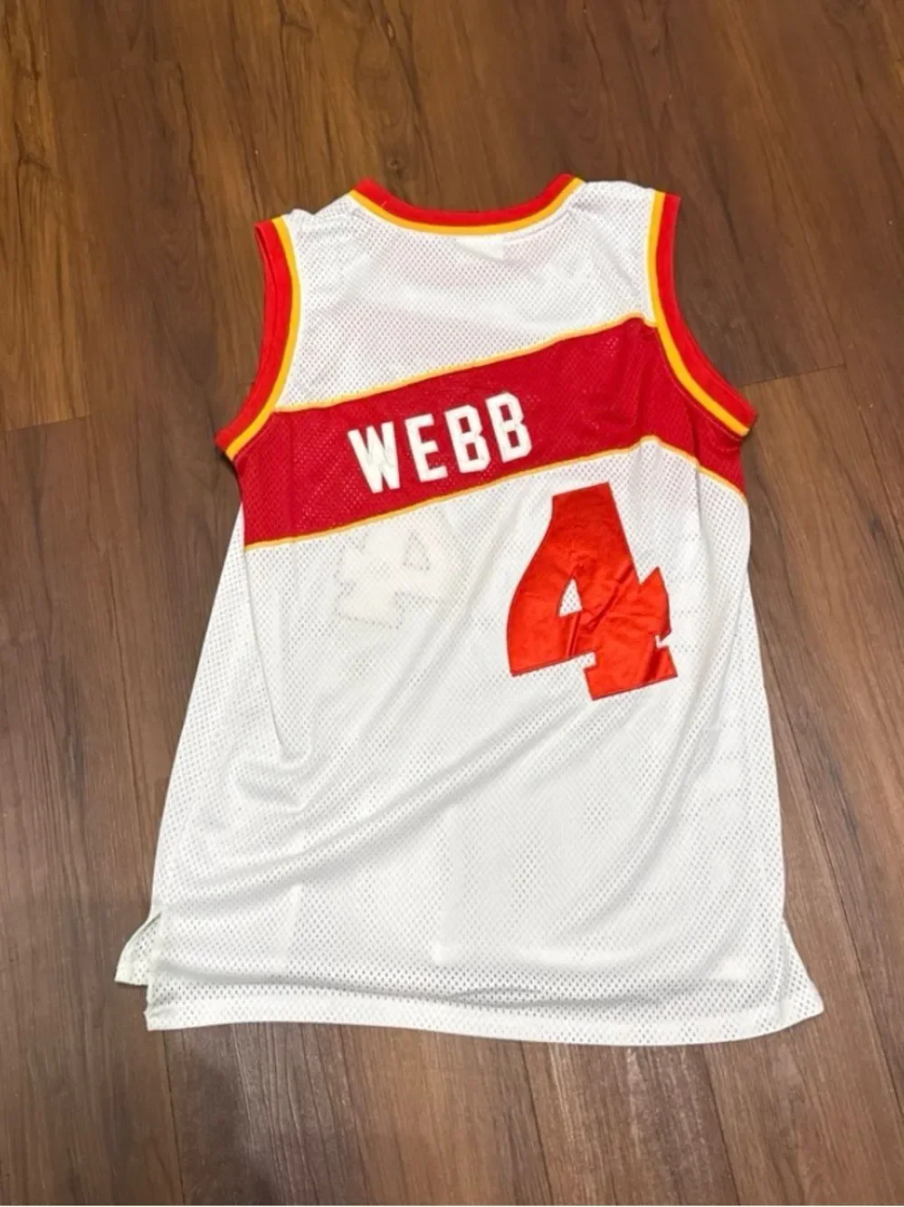 Atlanta Hawks Spud Webb Mens Mitchell And Ness XL Jersey Stitched Logo Red